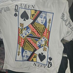 Queen of Spades Graphic White T-Shirt